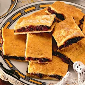 pieces of Garibaldi slice on a platter