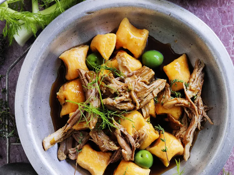 Pork and fennel ragu with kumara and goat&rsquo;s cheese gnocchi