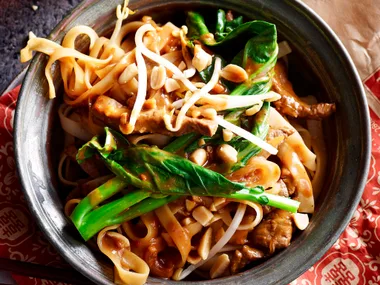 Peanut chilli beef pad see ew
