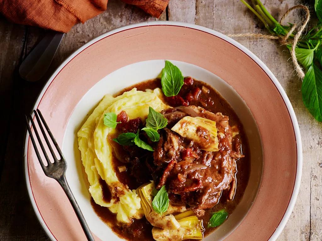 Sun-dried tomato and balsamic lamb stew