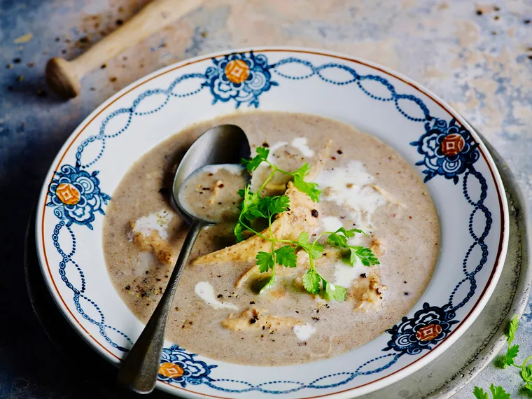 Chicken and mushroom soup