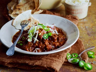 Slow-cooked Mexican beef chilli mole