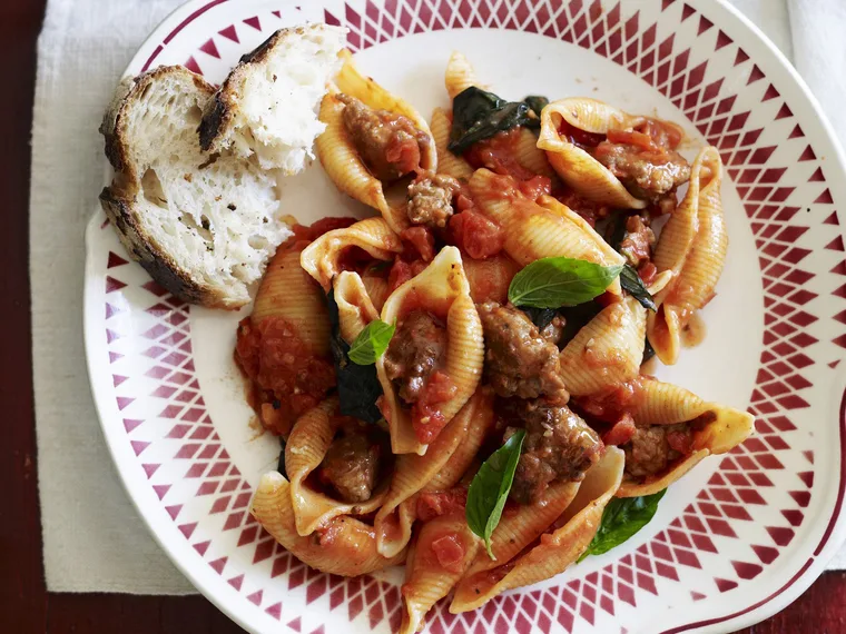 Pasta with Italian sausage