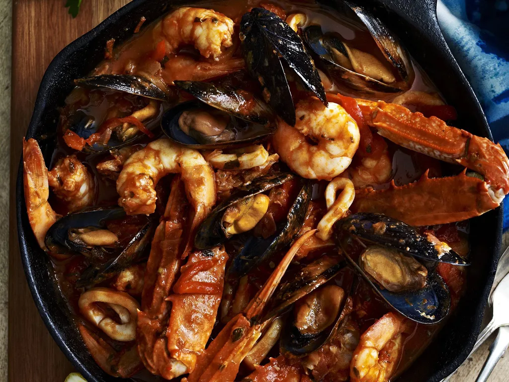 Portuguese-style seafood stew