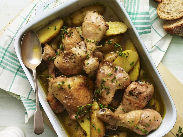 Roasted lemon thyme chicken