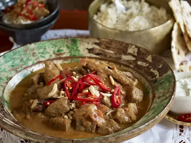 Rogan josh with raita