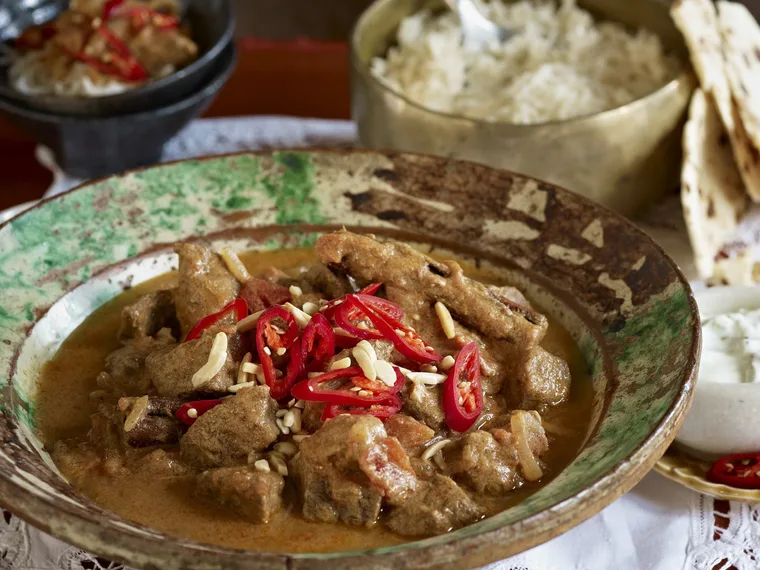 Rogan josh with raita