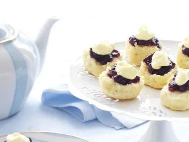 Scones with jam and cream