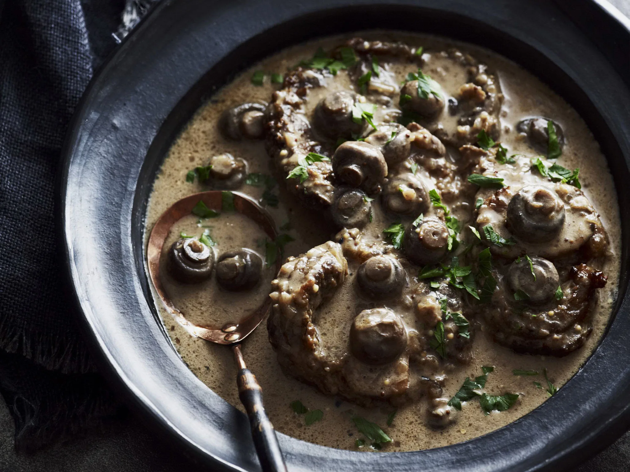 Veal, marsala and mushrooms