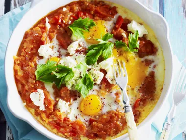 Shakshuka with Turkish bread