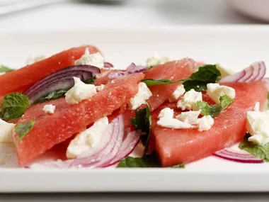 Watermelon and fetta salad