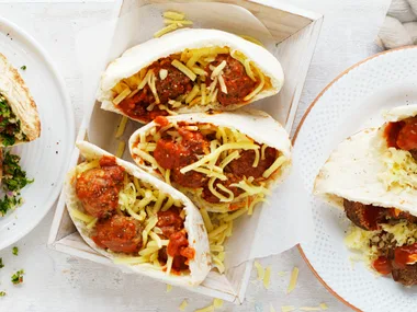 Mexican meatball pocket