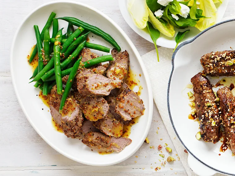 Honey mustard lamb