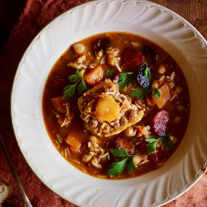 Spanish oxtail & chickpea soup