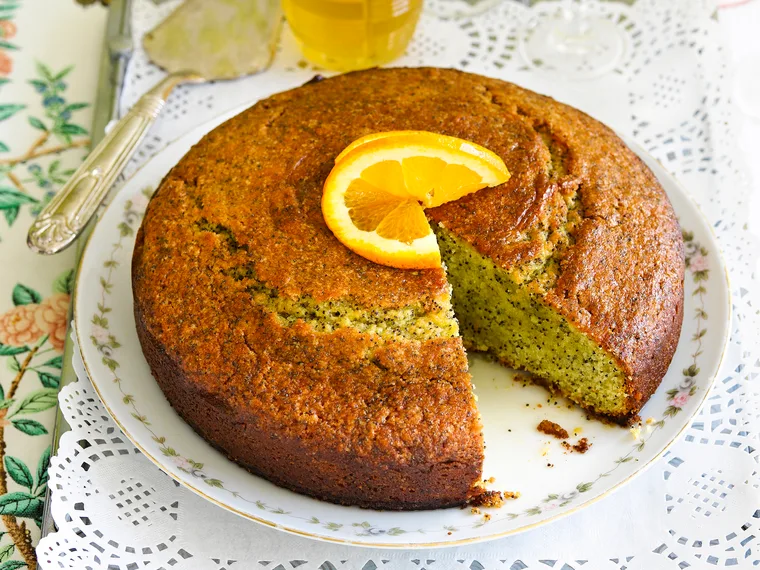 Orange and poppy seed syrup cake