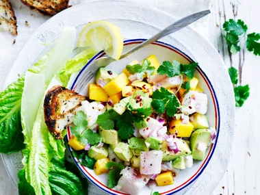 Avocado and mango ceviche