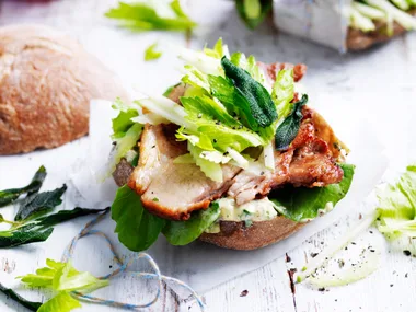 Apple and celery porchetta rolls