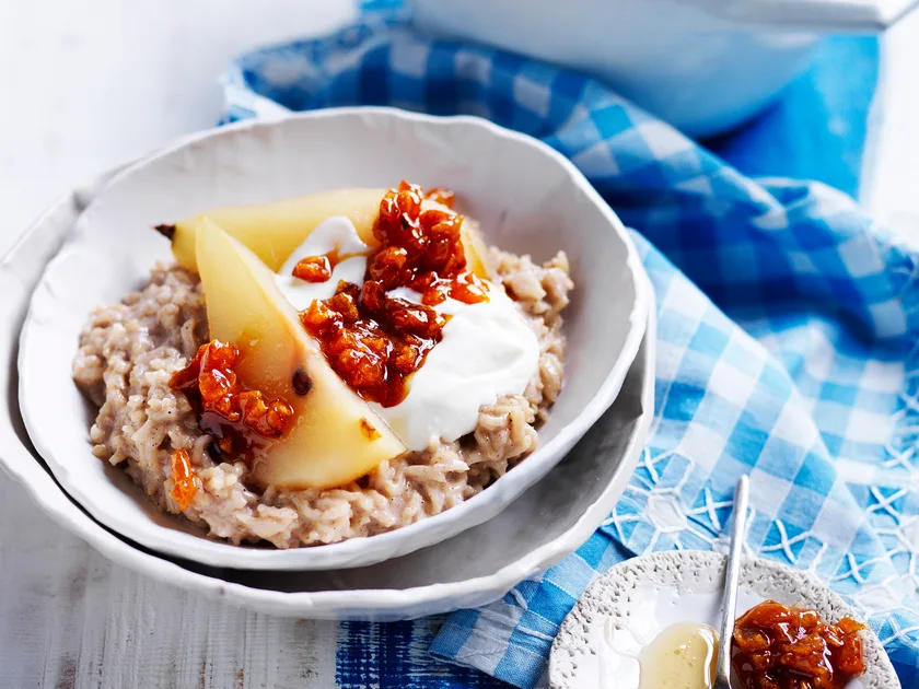 Coconut rice pudding and poached pears | Women's Weekly Food