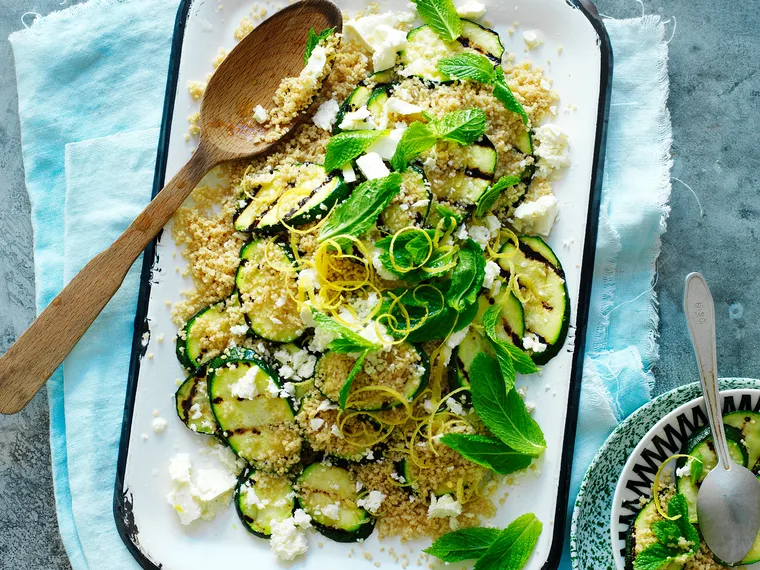 zucchini and mint couscous salad