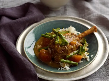 Red curry lamb shanks
