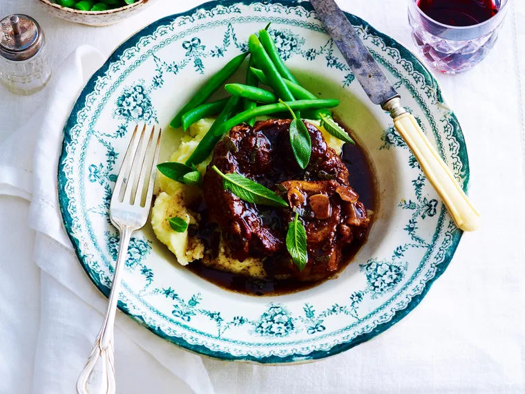 Slow-cooker veal with balsamic sage sauce