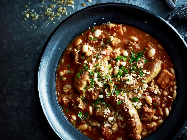 Slow-cooker lamb cassoulet