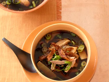 Duck and mushroom soup