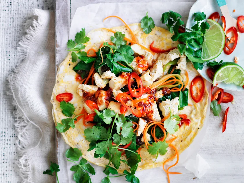 Asian tofu omelette wrap | Women's Weekly Food