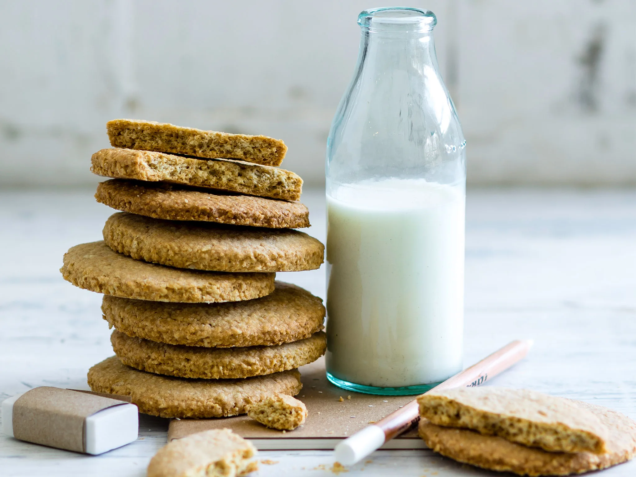 Oat and bran biscuits.