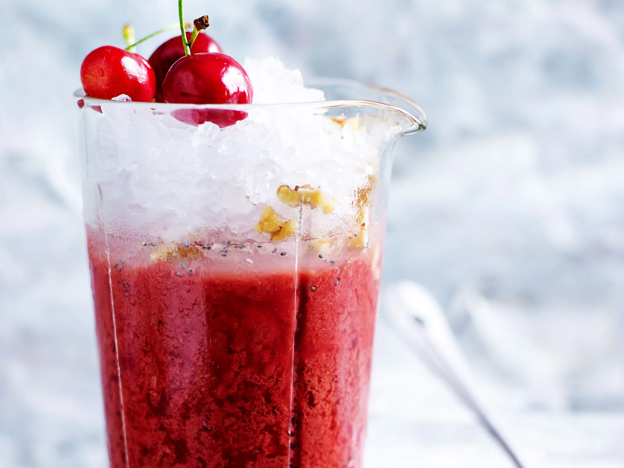 Cherry and walnut smoothie