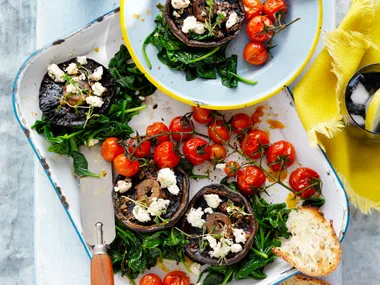 Roasted field mushrooms