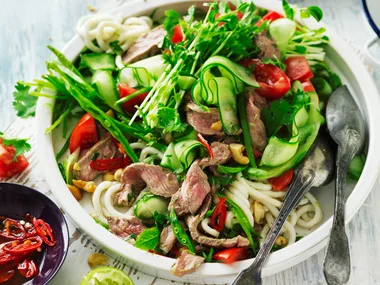 Lime and coriander beef salad