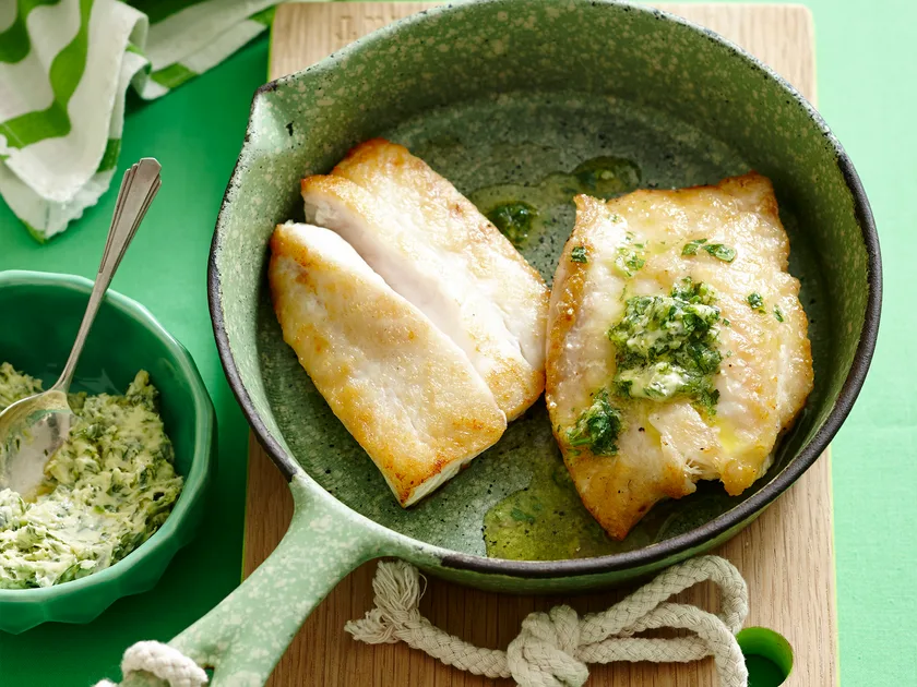 Pan-Fried Fish With Lime and Coriander Butter