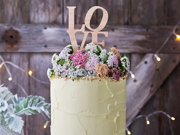 Happily in love forever after cake