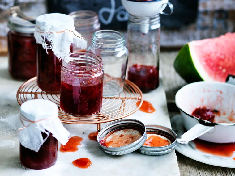 Watermelon and rosewater conserve
