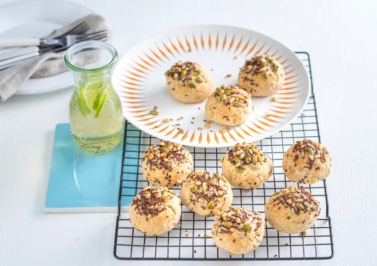 Seeded buckwheat dinner rolls