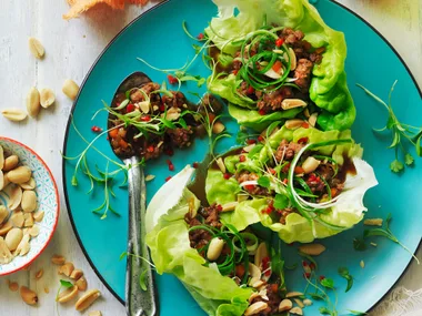 Pork and veal sang choy bau