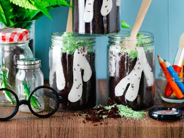 Ant farm cake jars