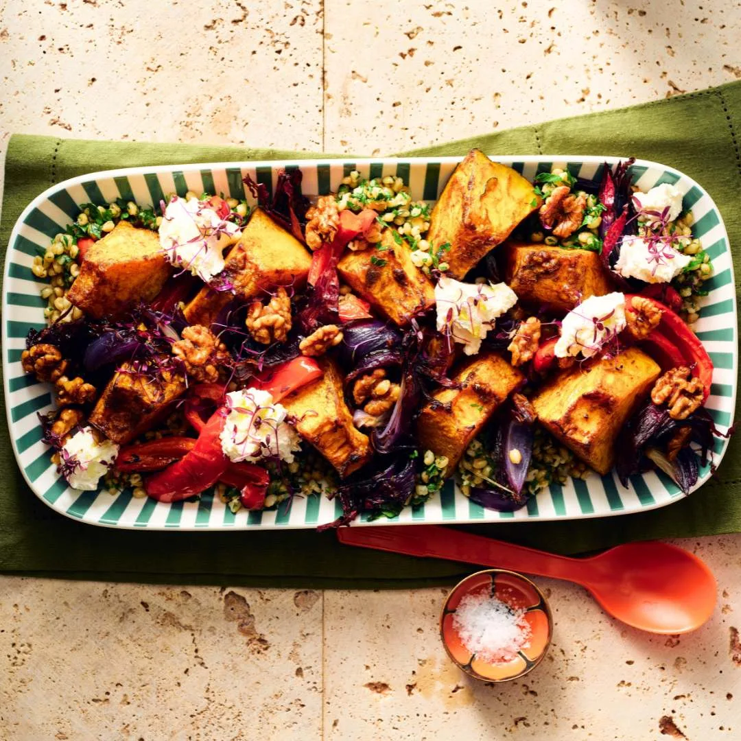 Lebanese roasted pumpkin salad