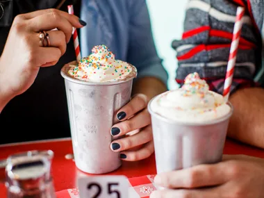 Chocolate cupcake thickshake
