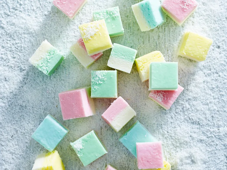 Pretty pastel coconut ice