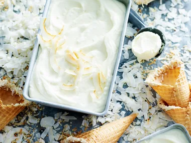 No-churn coconut ice-cream