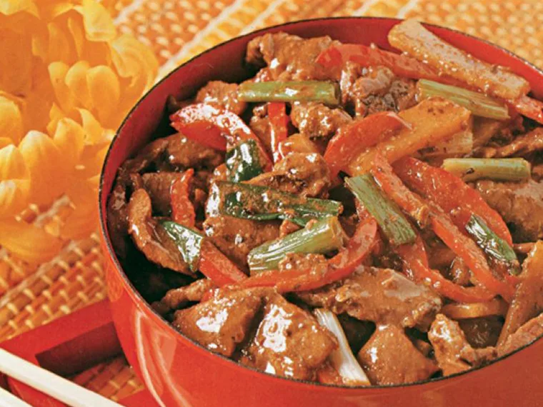 Beef with black bean sauce