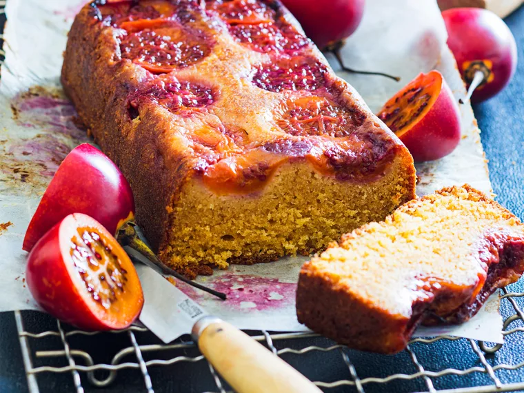 Tamarillo loaf cake