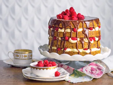 Chocolate mascarpone layer cake