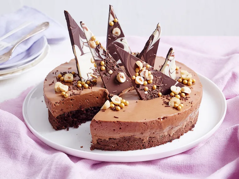 Chocolate hazelnut mousse cake