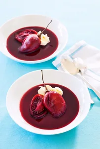 Tamarillos in poached wine