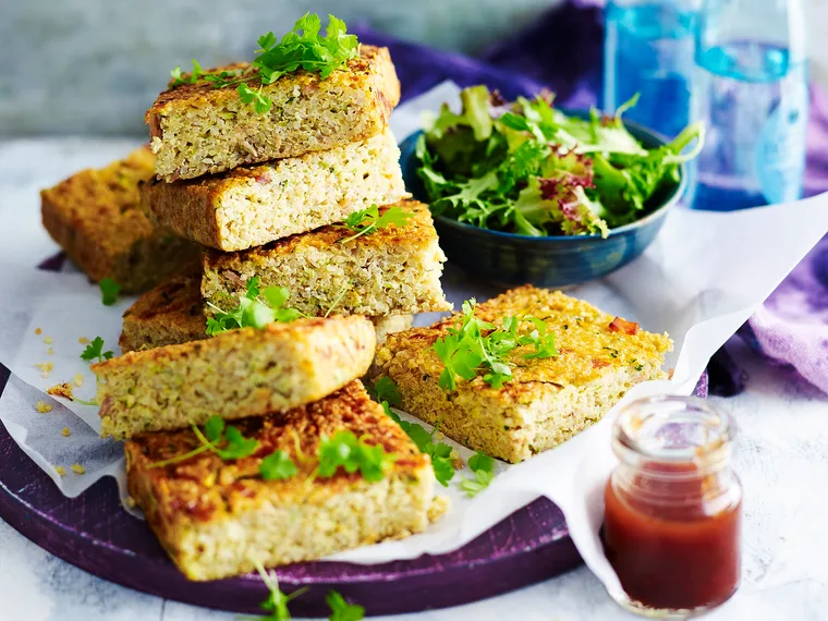 Gluten-free zucchini and quinoa slice