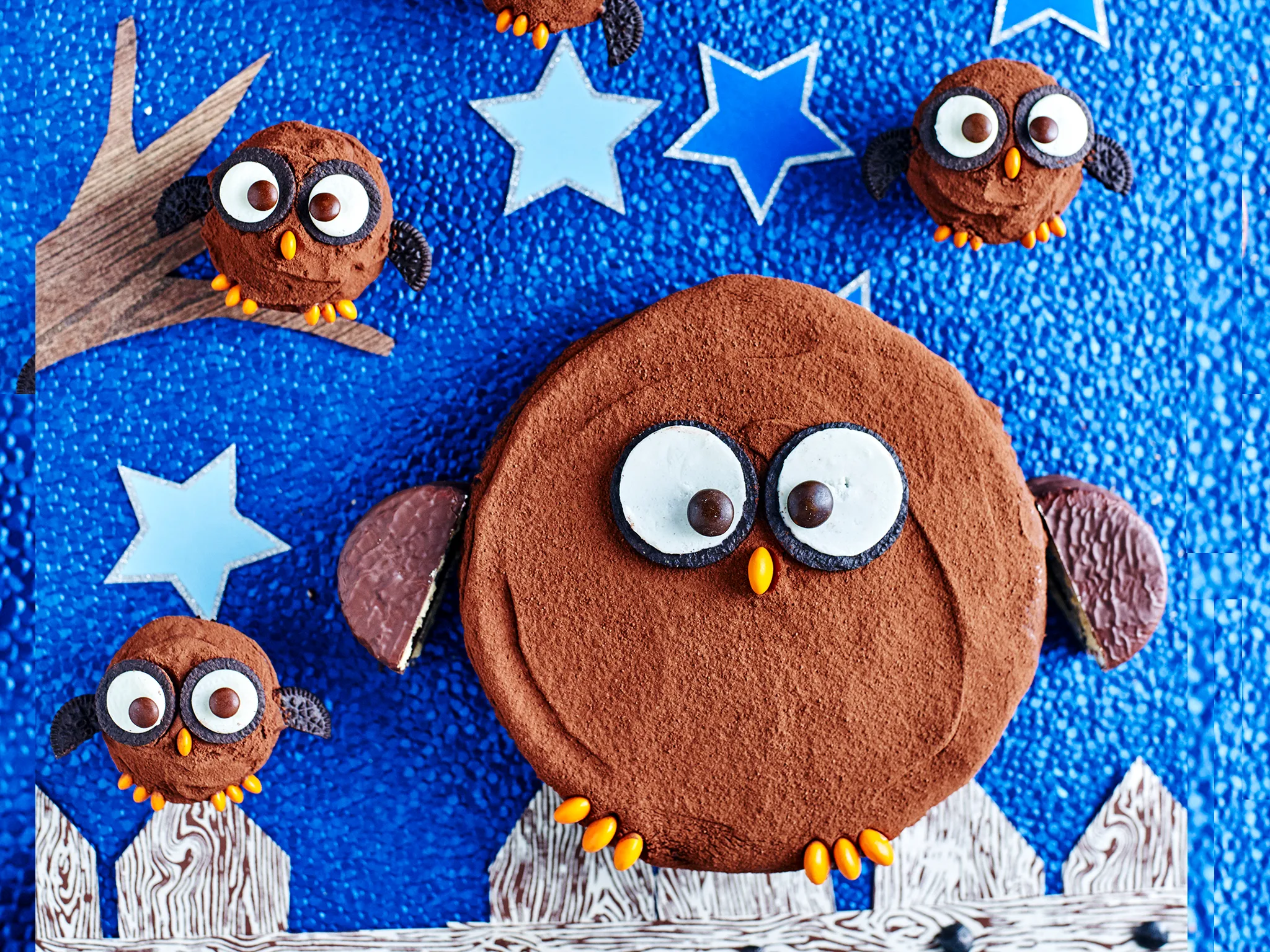 Hoot hoot horray owl birthday cake