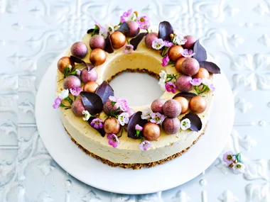 Christmas coffee wreath cake